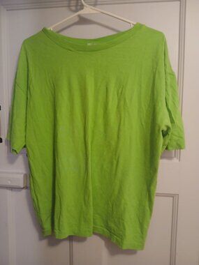 Mixed Blues Womens M Green Short Sleeve Shirt